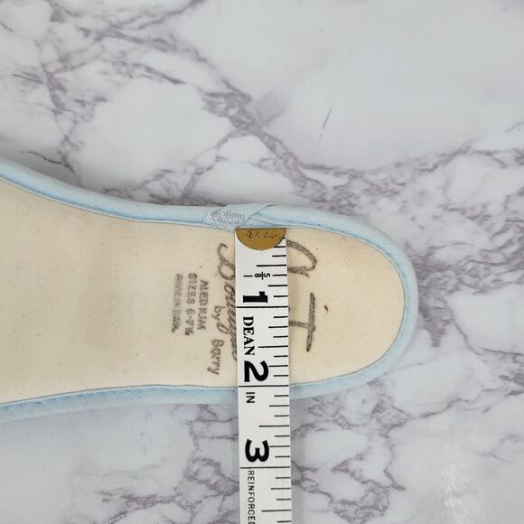 Angel Treads Vintage Blue Lace Women's House Slippers 60s Peep Toe - Picture 10 of 10